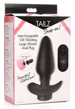 Load image into Gallery viewer, Interchangeable 10X Vibrating Silicone Anal Plug with Remote - Large