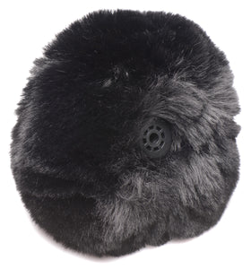 Small Anal Plug with Interchangeable Bunny Tail - Black