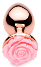 Load image into Gallery viewer, Rose Gold Anal Plug with Pink Flower - Large