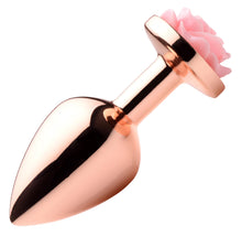 Load image into Gallery viewer, Rose Gold Anal Plug with Pink Flower - Medium