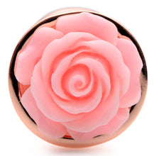Load image into Gallery viewer, Rose Gold Anal Plug with Pink Flower - Small