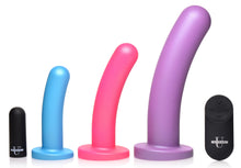 Load image into Gallery viewer, Triple Peg 28X Vibrating Silicone Dildo Set with Remote Control