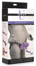 Load image into Gallery viewer, 28X Double Diva 2 Inch Double Dildo with Harness and Remote Control - Purple