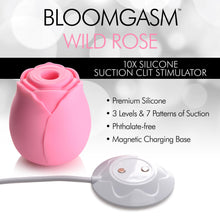 Load image into Gallery viewer, Bloomgasm Wild Rose 10X Suction Clit Stimulator - Pink