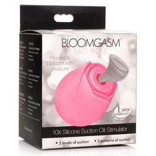 Load image into Gallery viewer, Bloomgasm Wild Rose 10X Suction Clit Stimulator - Pink