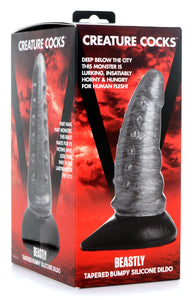 Beastly Tapered Bumpy Silicone Dildo