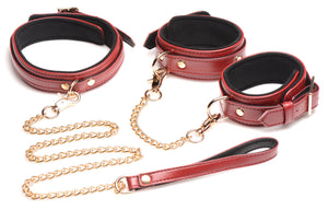 6 Piece Burgandy Bondage Set