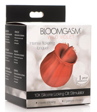 Load image into Gallery viewer, Bloomgasm Wild Violet 10X Silicone Clit Licking Stimulator - Red