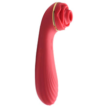 Load image into Gallery viewer, Passion Petals 10X Silicone Suction Rose Vibrator - Red