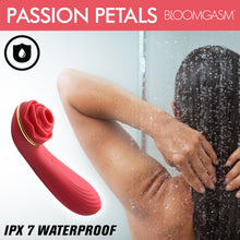 Load image into Gallery viewer, Passion Petals 10X Silicone Suction Rose Vibrator - Red