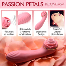 Load image into Gallery viewer, Passion Petals 10X Silicone Suction Rose Vibrator - Pink