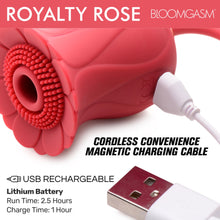 Load image into Gallery viewer, Royalty Rose Textured Suction Clit Stimulator