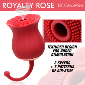 Royalty Rose Textured Suction Clit Stimulator