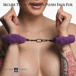 Cuffed in Fur Furry Handcuffs - Purple-1