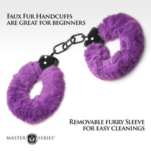 Load image into Gallery viewer, Cuffed in Fur Furry Handcuffs - Purple-3