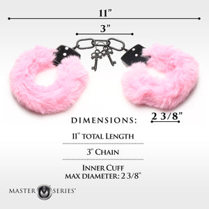 Cuffed in Fur Furry Handcuffs - Pink-5