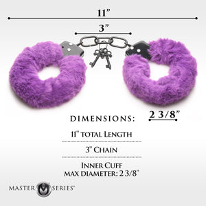 Cuffed in Fur Furry Handcuffs - Purple-5