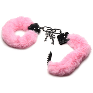 Cuffed in Fur Furry Handcuffs - Pink-2
