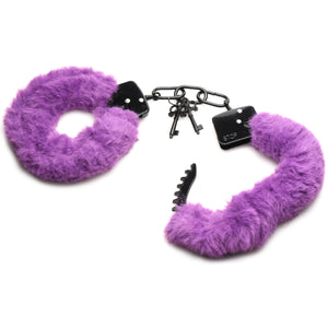 Cuffed in Fur Furry Handcuffs - Purple-2