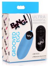 Load image into Gallery viewer, 28X Grooved Silicone Vibrating Egg with Remote Control