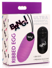 Load image into Gallery viewer, 28X Ribbed Silicone Vibrating Egg with Remote Control