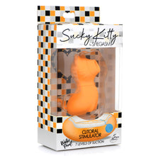 Load image into Gallery viewer, Sucky Kitty Silicone Clitoral Stimulator - Orange