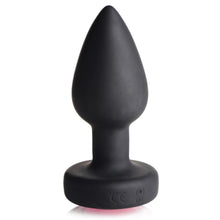 Load image into Gallery viewer, 28X Vibrating Silicone Pink Gem Anal Plug - Small