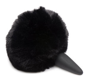 Large Anal Plug with Interchangeable Bunny Tail - Black