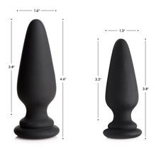 Load image into Gallery viewer, Small Anal Plug with Interchangeable Fox Tail - Black