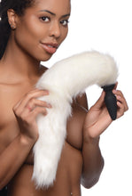 Load image into Gallery viewer, Small Anal Plug with Interchangeable Fox Tail - White