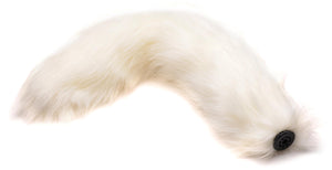 Small Anal Plug with Interchangeable Fox Tail - White