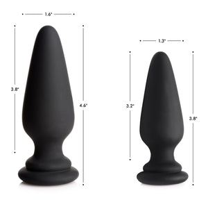 Small Anal Plug with Interchangeable Bunny Tail - White