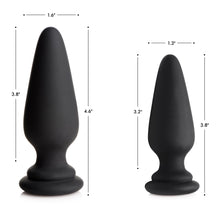 Load image into Gallery viewer, Large Anal Plug with Interchangeable Fox Tail - Black and White