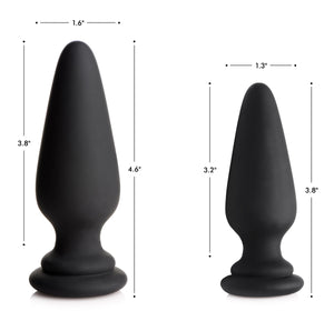 Large Anal Plug with Interchangeable Fox Tail - White