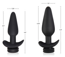 Load image into Gallery viewer, Small Vibrating Anal Plug with Interchangeable Bunny Tail - Black
