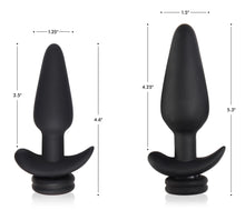 Load image into Gallery viewer, Large Vibrating Anal Plug with Interchangeable Fox Tail - Rainbow