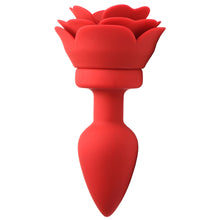 Load image into Gallery viewer, 28X Silicone Vibrating Rose Anal Plug with Remote - Medium