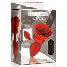 Load image into Gallery viewer, 28X Silicone Vibrating Rose Anal Plug with Remote - Medium