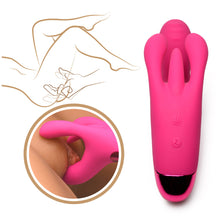 Load image into Gallery viewer, 10X Triple Rabbit Silicone Vibrator - Pink