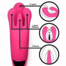 Load image into Gallery viewer, 10X Triple Rabbit Silicone Vibrator - Pink