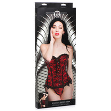 Load image into Gallery viewer, Scarlet Seduction Lace-up Corset and Thong - Large