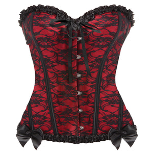 Scarlet Seduction Lace-up Corset and Thong - Large