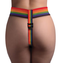 Load image into Gallery viewer, Rainbow Strap On Harness with Silicone O-Rings