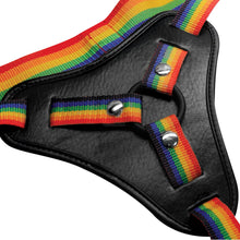 Load image into Gallery viewer, Rainbow Strap On Harness with Silicone O-Rings