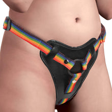 Load image into Gallery viewer, Rainbow Strap On Harness with Silicone O-Rings