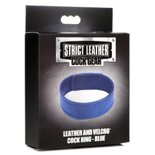 Load image into Gallery viewer, Velcro Leather Cock Ring - Blue