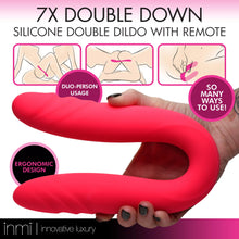 Load image into Gallery viewer, 7X Double Down Silicone Double Dildo with Remote