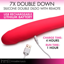 Load image into Gallery viewer, 7X Double Down Silicone Double Dildo with Remote