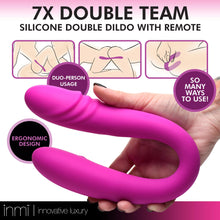 Load image into Gallery viewer, 7X Double Team Silicone Double Dildo with Remote