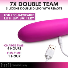 Load image into Gallery viewer, 7X Double Team Silicone Double Dildo with Remote